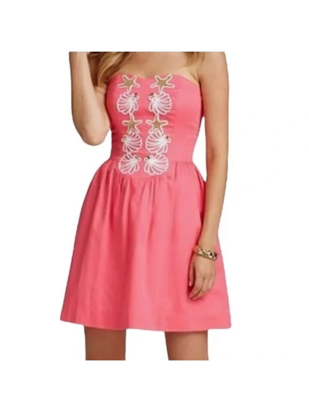 Lilly Pulitzer Mayfield Seeing Stars Strapless Fit and Flare Dress